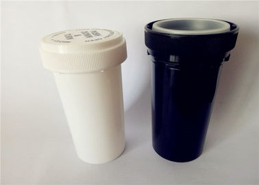 Chine Fioles en plastique opaques de prescription de catégorie comestible de couleur bloquant l'impression UV de protection de rayons fournisseur