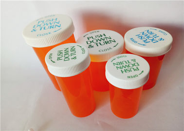 Chine 8 fioles résistantes d'enfant ambre de tailles, conteneur translucide de pilule de preuve d'enfant de couleur fournisseur