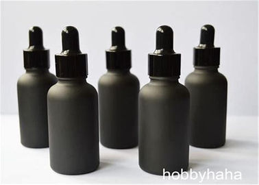 Chine Les bouteilles en verre de compte-gouttes de couleur noire de pharmacie, lissent les bouteilles ouvertes du compte-gouttes 30ml fournisseur